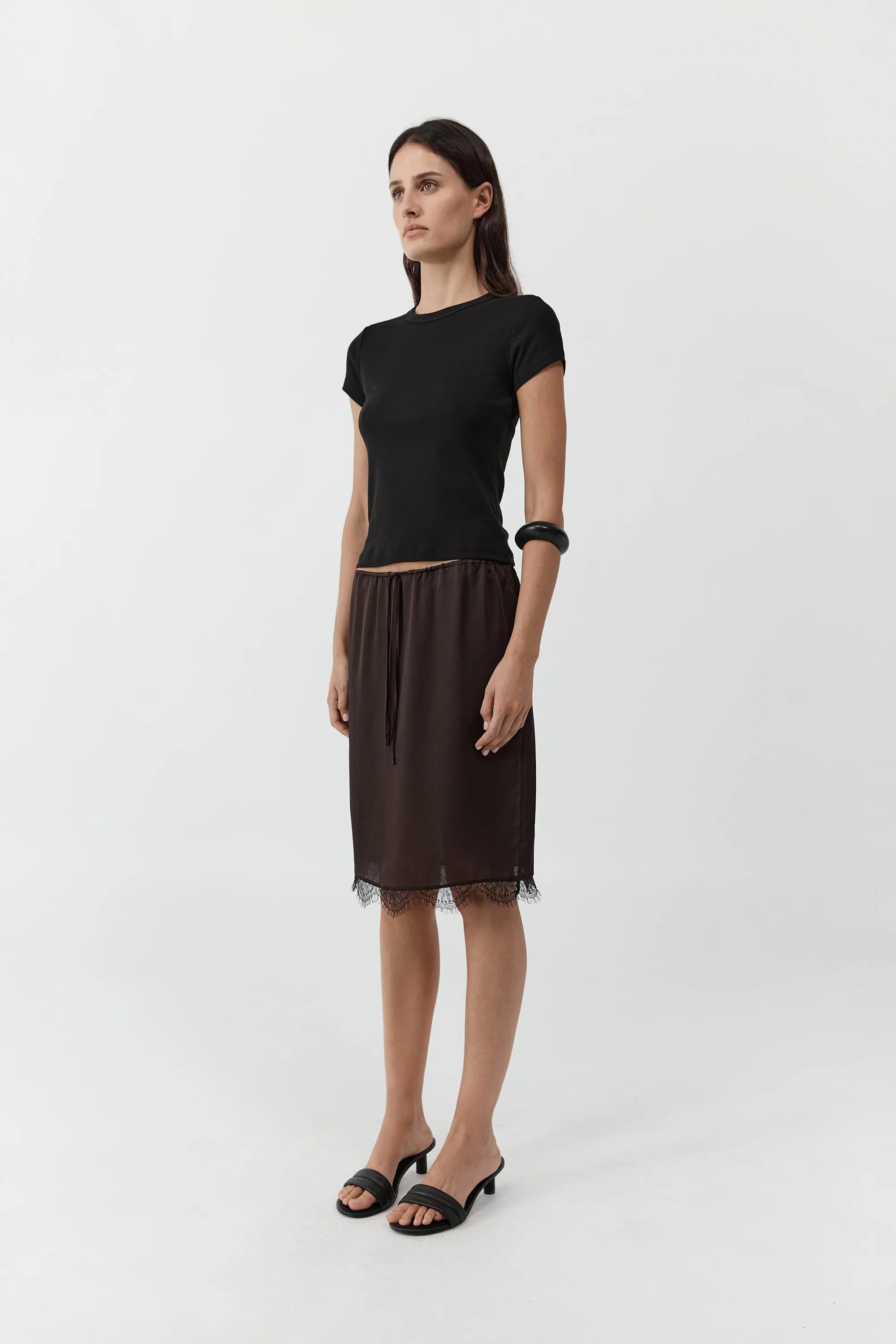 FINE LACE SKIRT - BARK sold by Ali Golden product image thumbnail 3