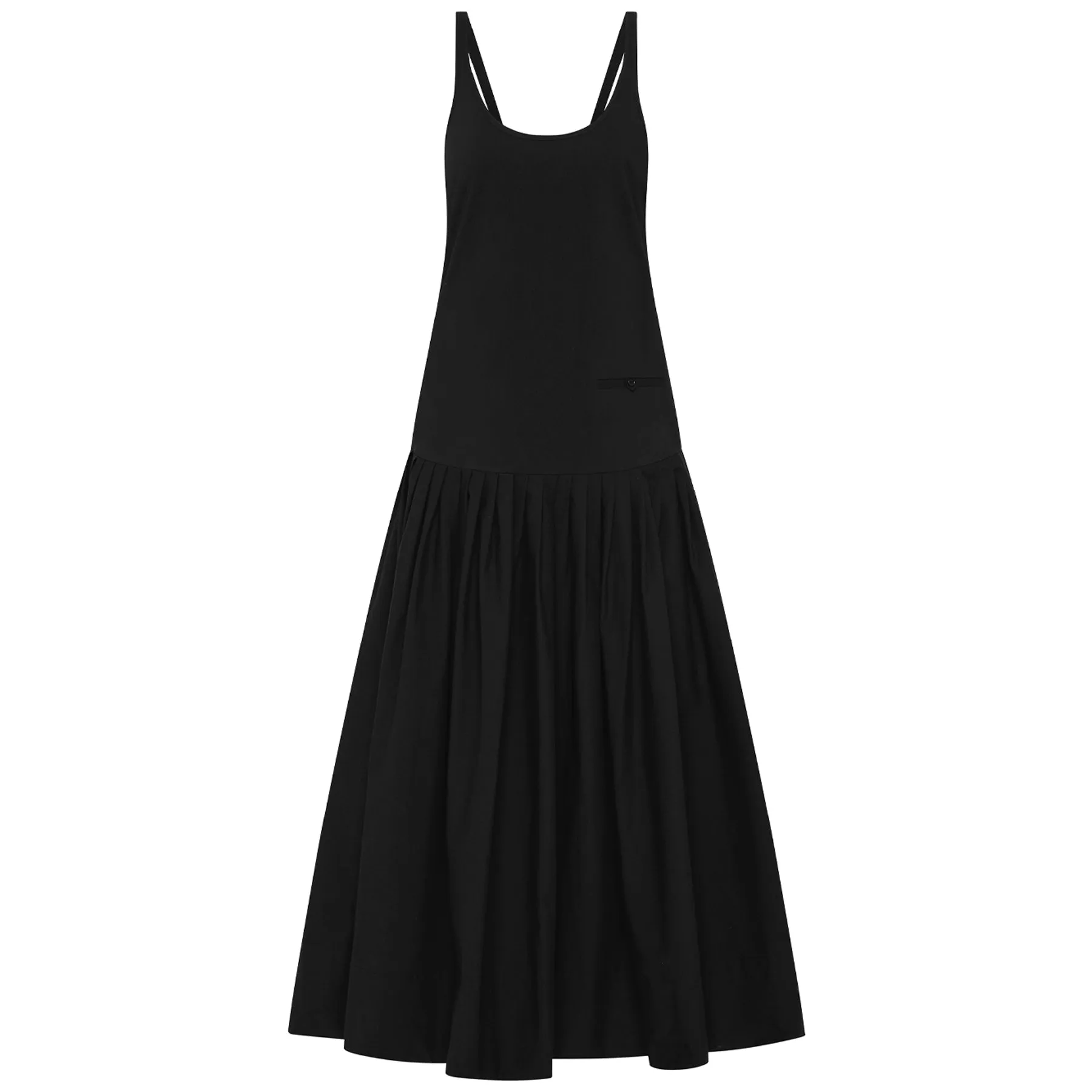 RELAXED PLEAT DRESS - BLACK sold by Ali Golden