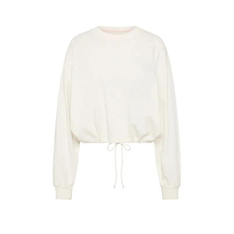 DRAWSTRING LONG SLEEVE TOP - OFF WHITE made by St. Agni