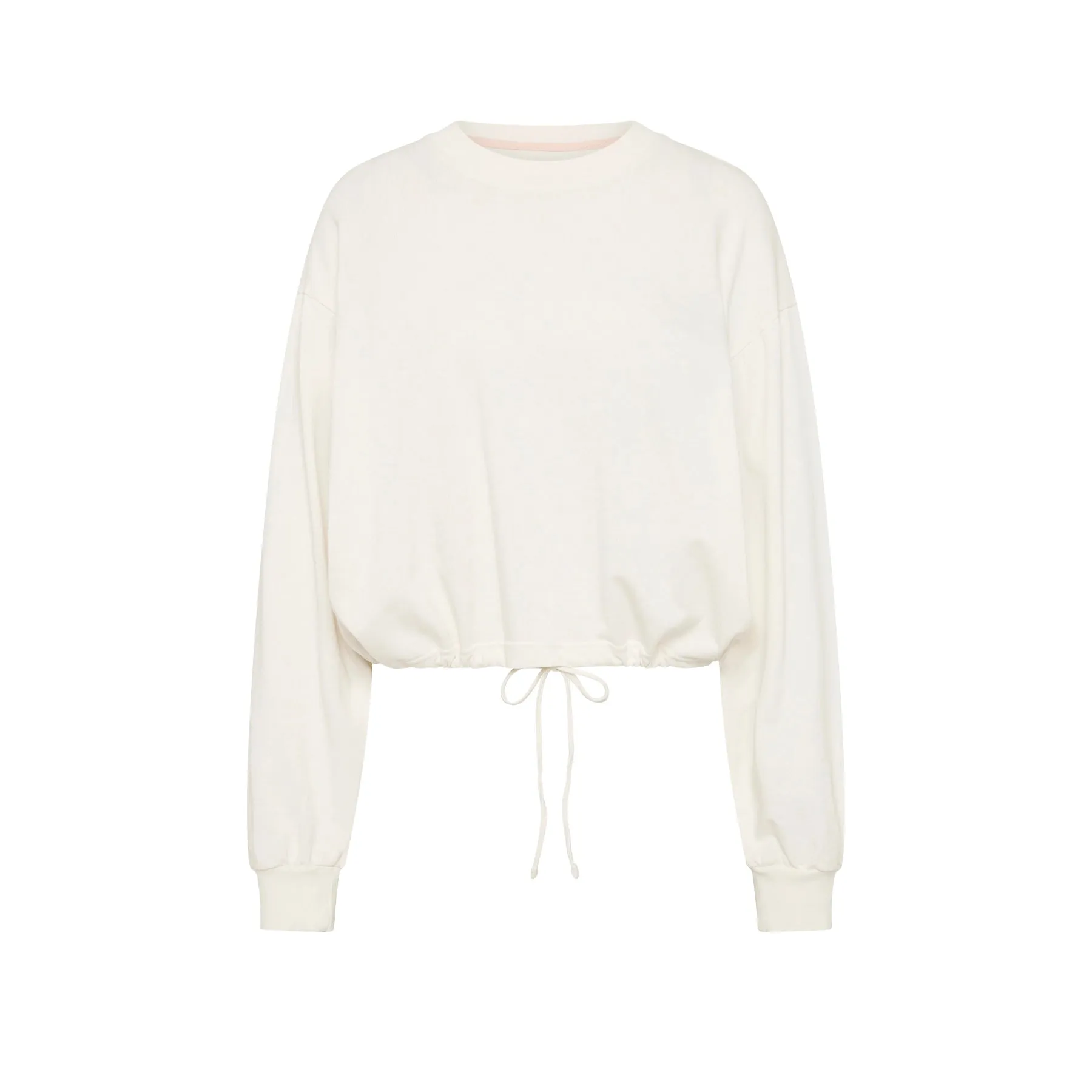 DRAWSTRING LONG SLEEVE TOP - OFF WHITE sold by Ali Golden