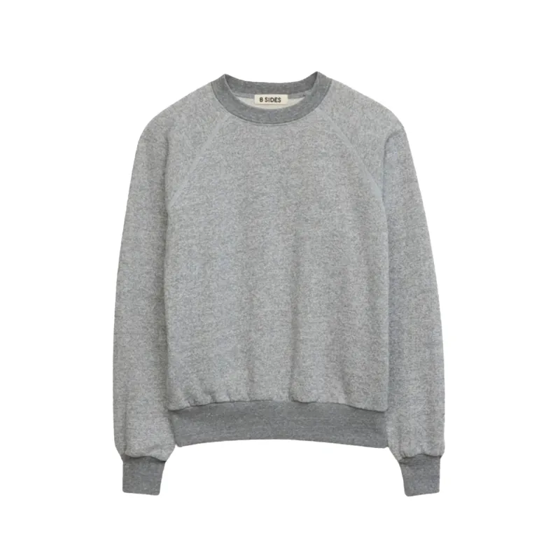 CREWNECK SWEATSHIRT - HEATHER GRAY made by B Sides Jeans