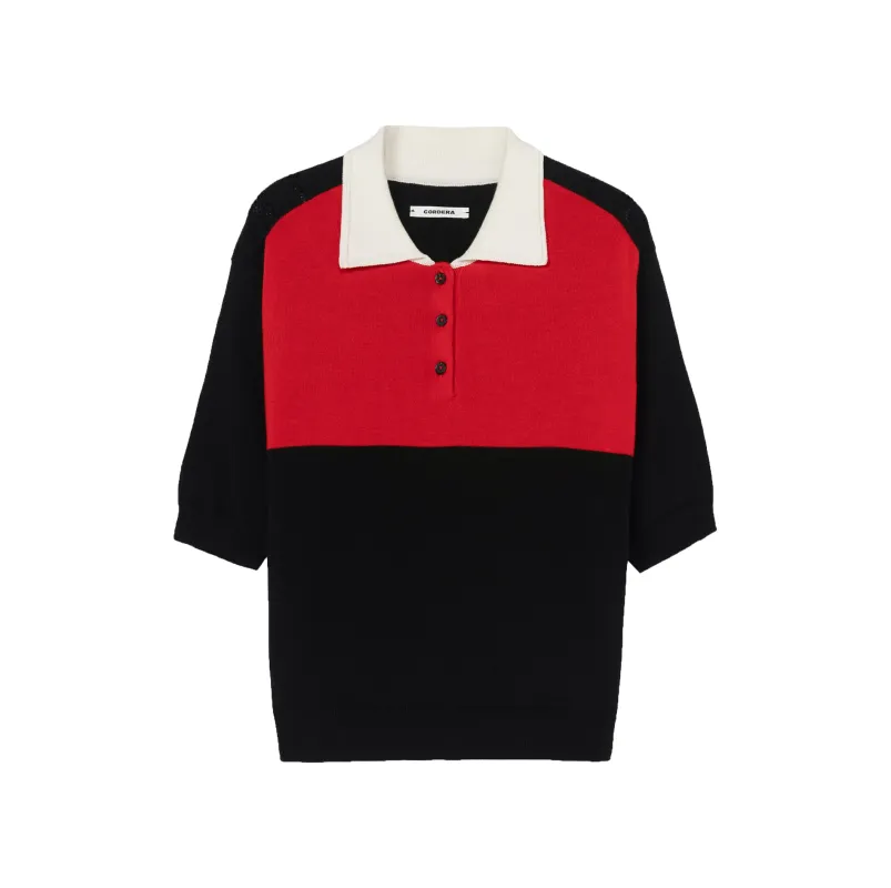 ORGANIC COTTON COLORBLOCK POLO made by Cordera