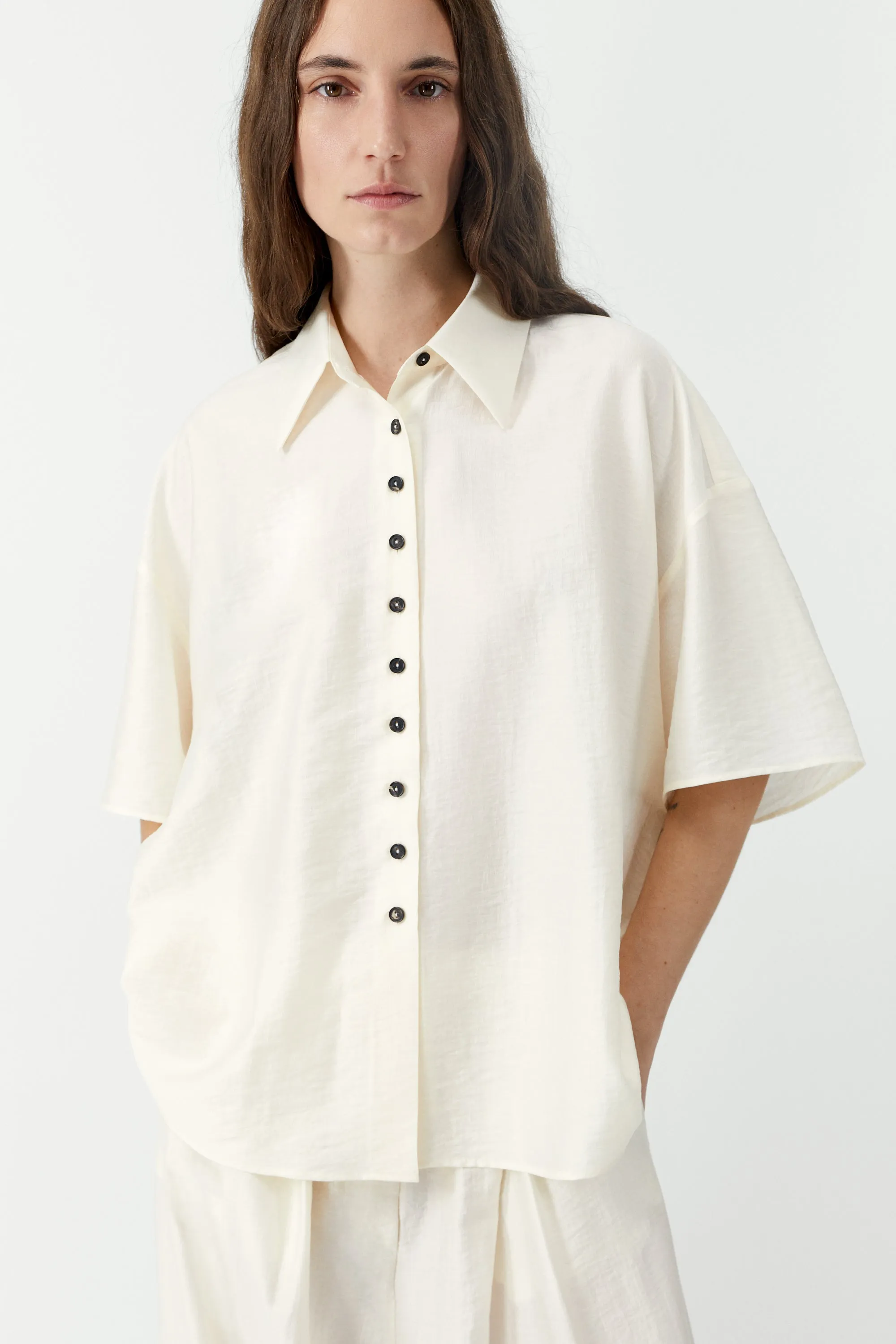 SHORT SLEEVE SHIRT - MARFIL sold by Ali Golden product image thumbnail 3