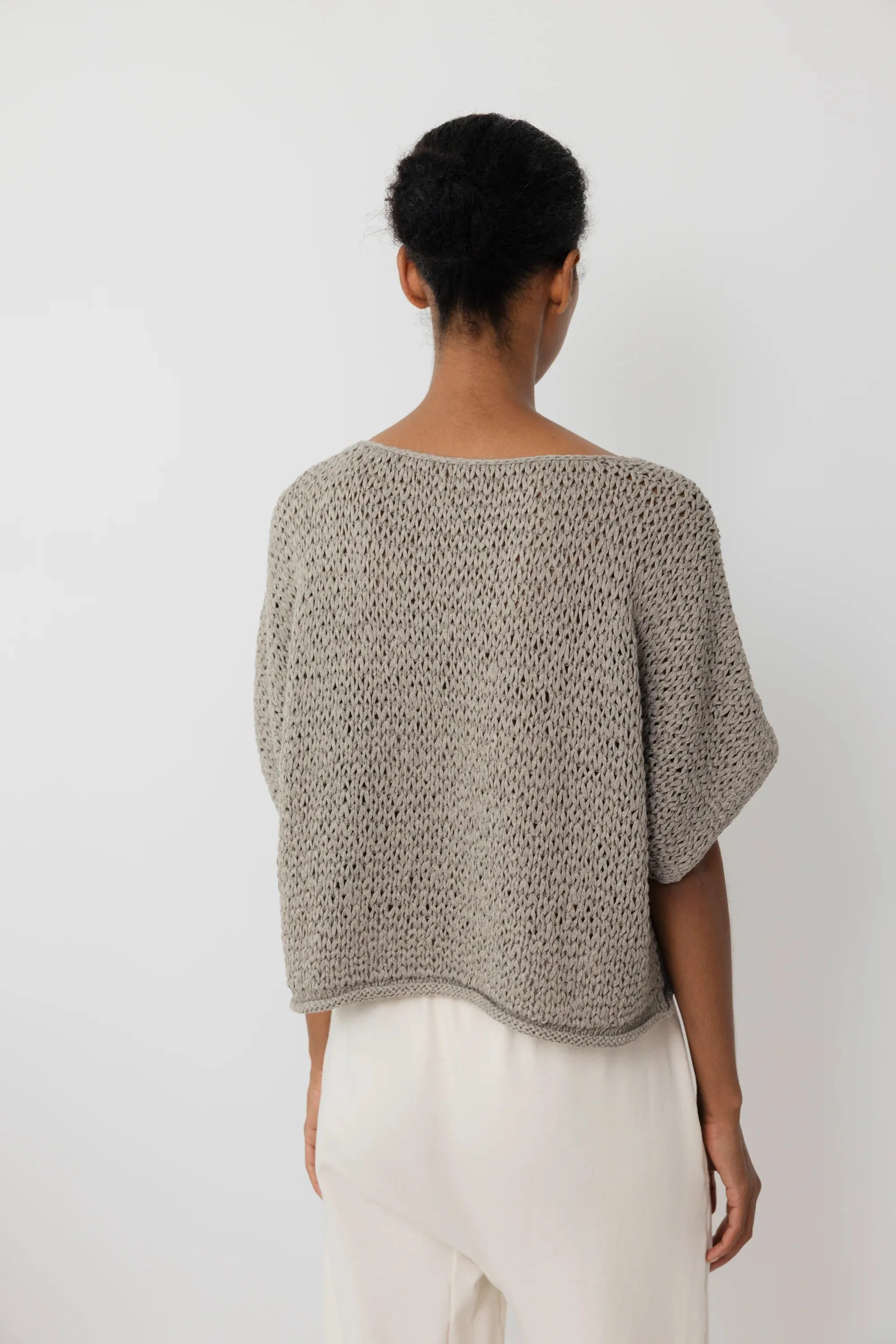 HAND KNIT TEE - SHALE sold by Ali Golden product image thumbnail 4