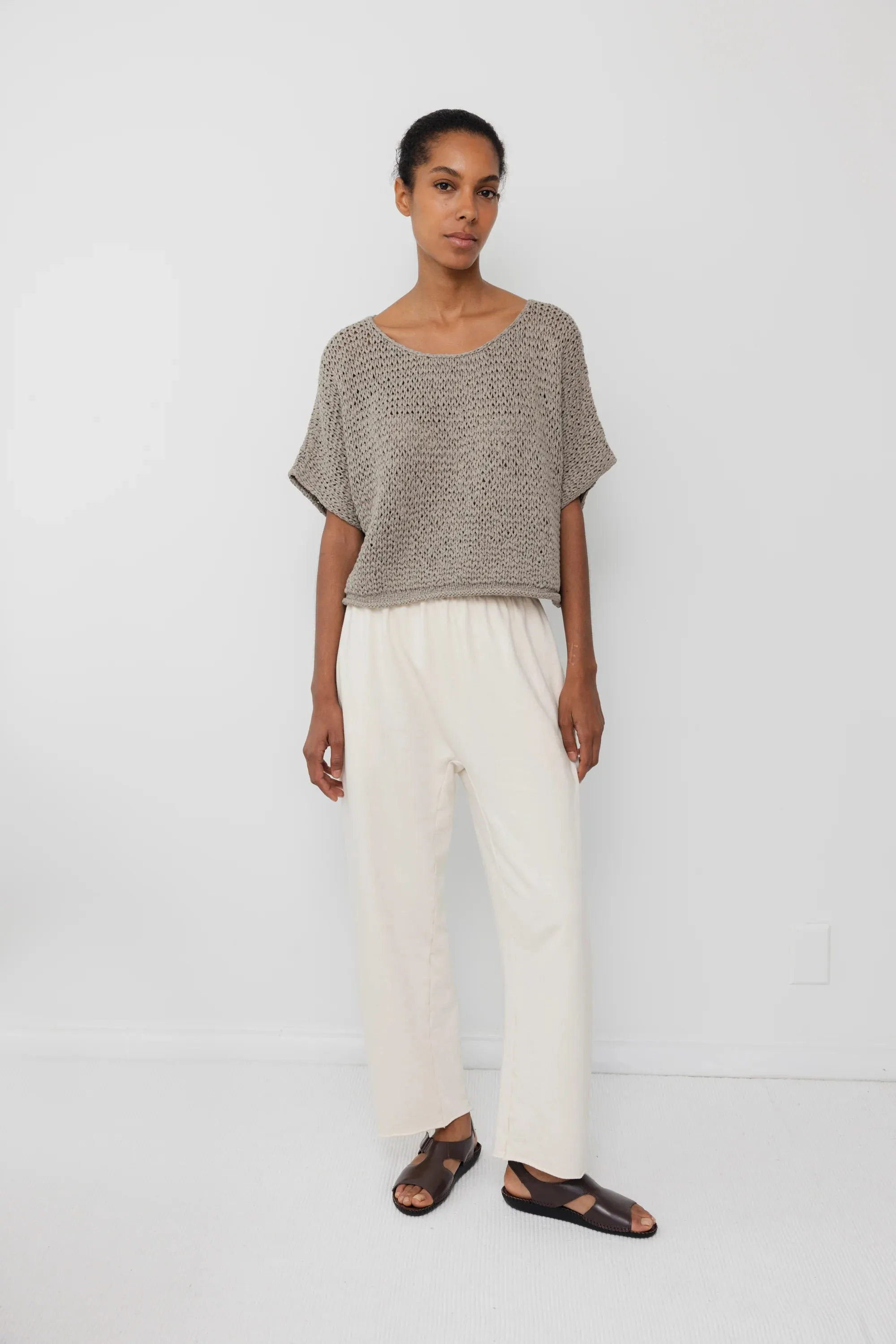 HAND KNIT TEE - SHALE sold by Ali Golden product image thumbnail 3