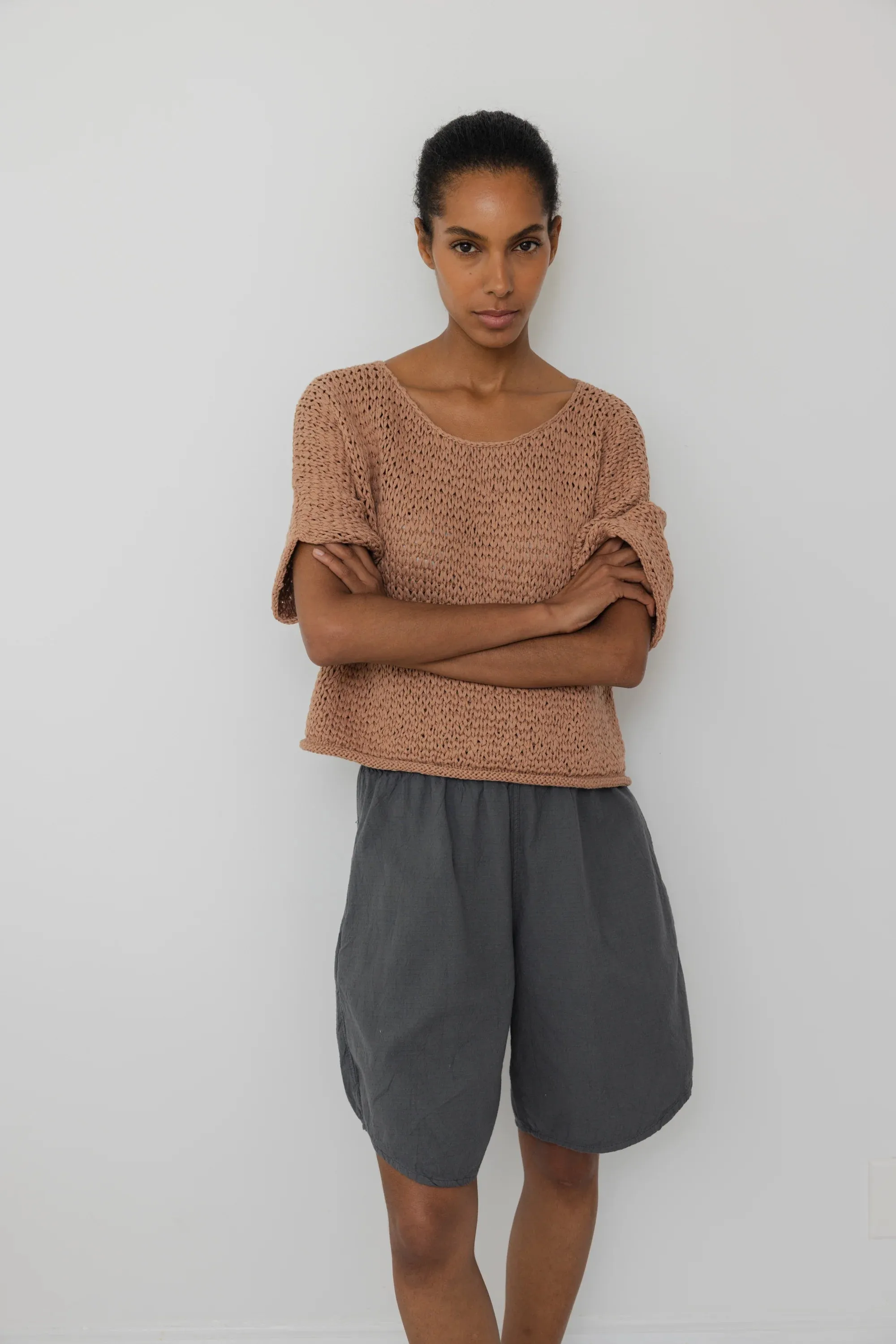 HAND KNIT TEE - CLAY sold by Ali Golden product image thumbnail 3