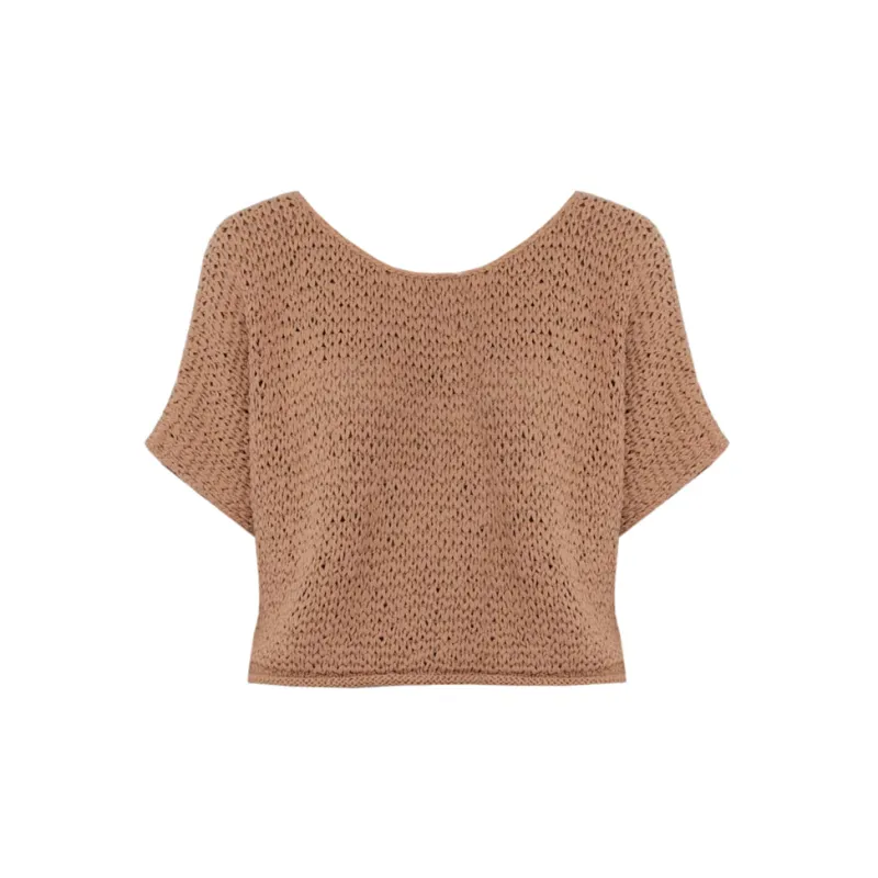 HAND KNIT TEE - CLAY made by Wol Hide