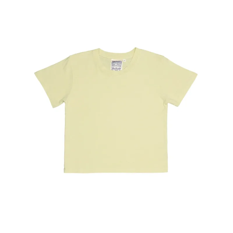 CROPPED LOREL TEE - SUNBLEACHED YELLOW made by Jungmaven