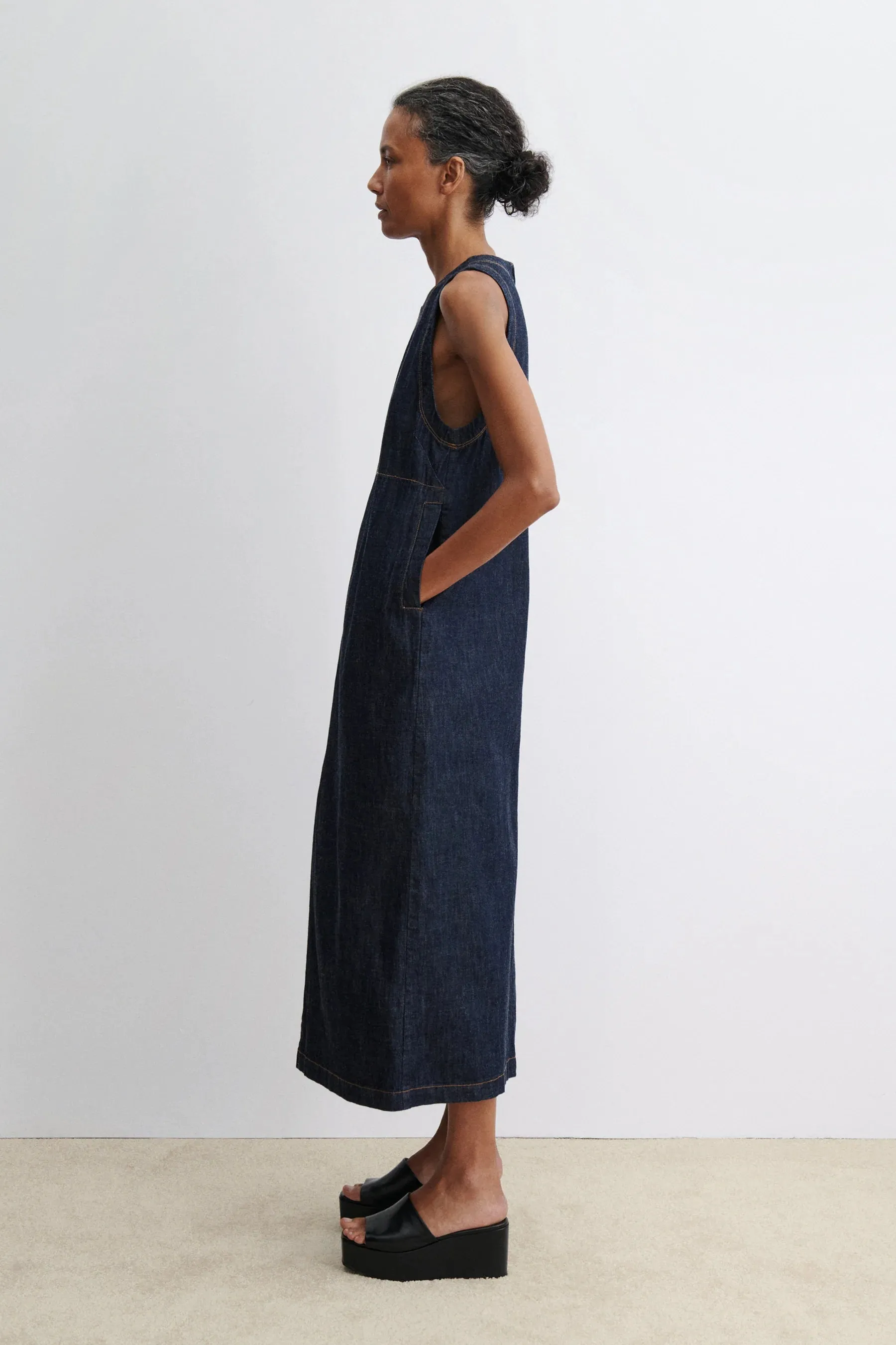 BALDAN DRESS - VISTA RAW WASH - INDIGO sold by Ali Golden product image thumbnail 5
