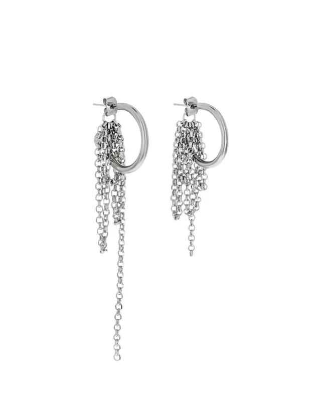 SIENNA SMALL EARRINGS - PALLADIUM made by Justine Clenquet
