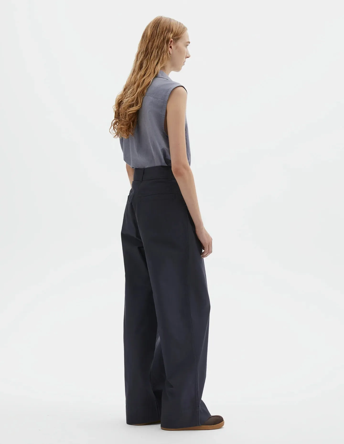PLEAT POCKET TROUSERS - INK sold by Ali Golden product image thumbnail 2
