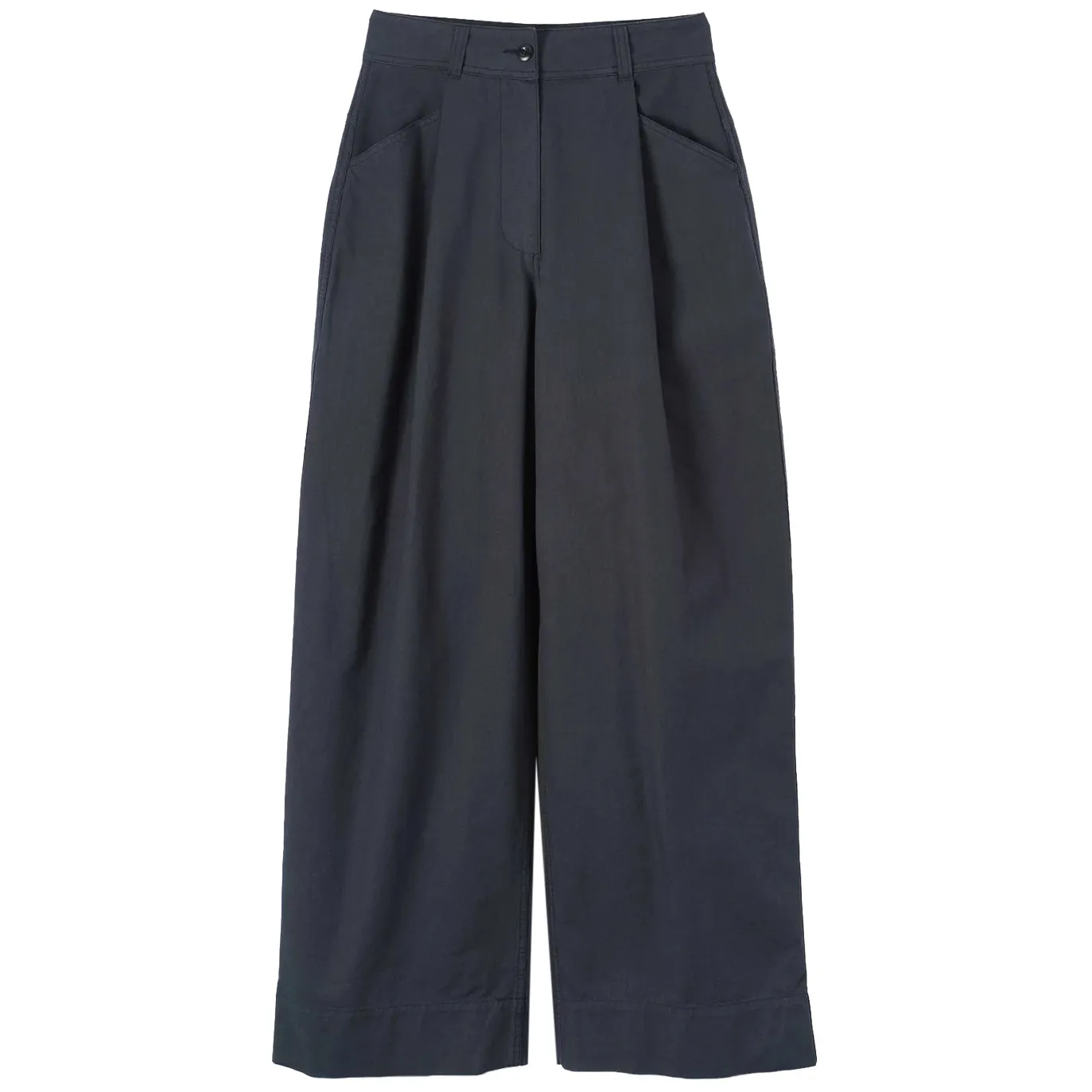 PLEAT POCKET TROUSERS - INK sold by Ali Golden