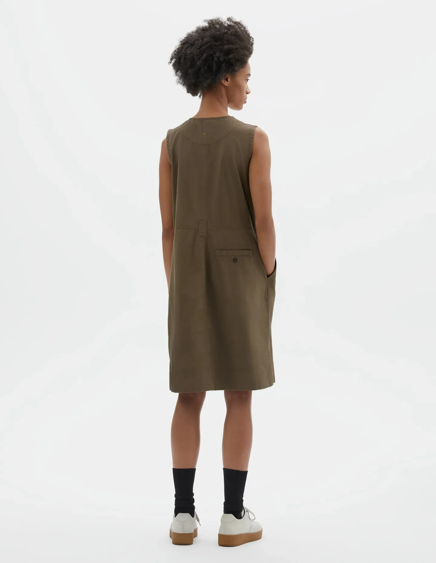 UNIFORM DRESS - SANDED COTTON POPLIN - UMBER sold by Ali Golden product image thumbnail 3