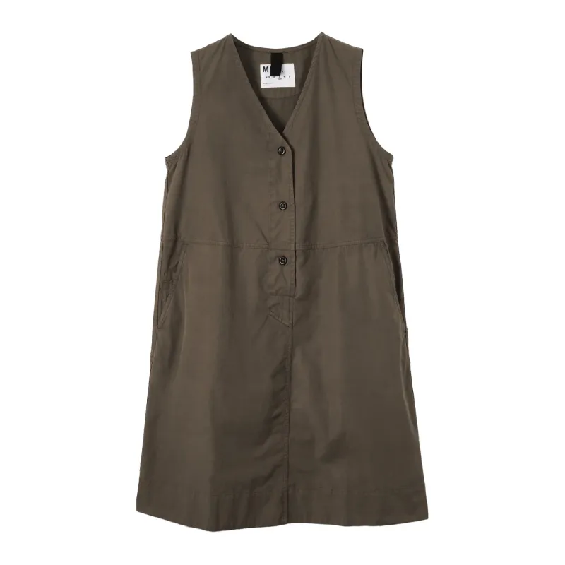 UNIFORM DRESS - SANDED COTTON POPLIN - UMBER made by Margaret Howell