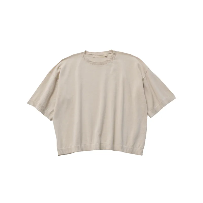 EXTRA FINE KNIT TEE - CREAM made by Micaela Greg