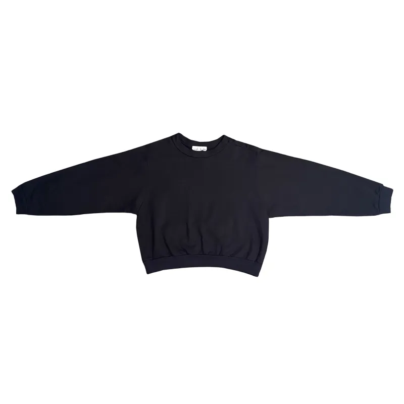 EASY SUMMER SWEATSHIRT - BLACK made by Wol Hide