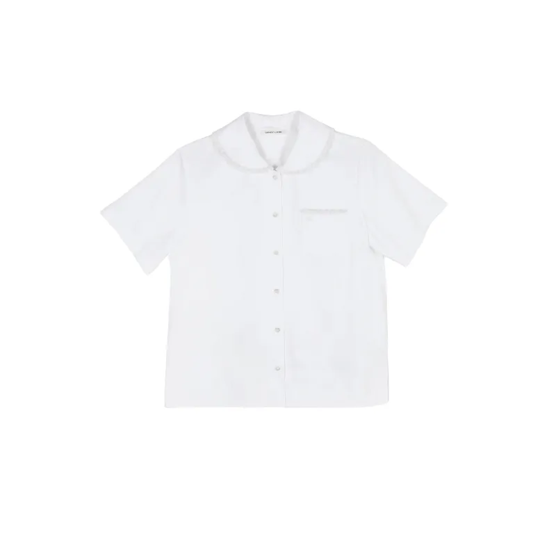 SPLITTER TOP - WHITE made by Sandy Liang