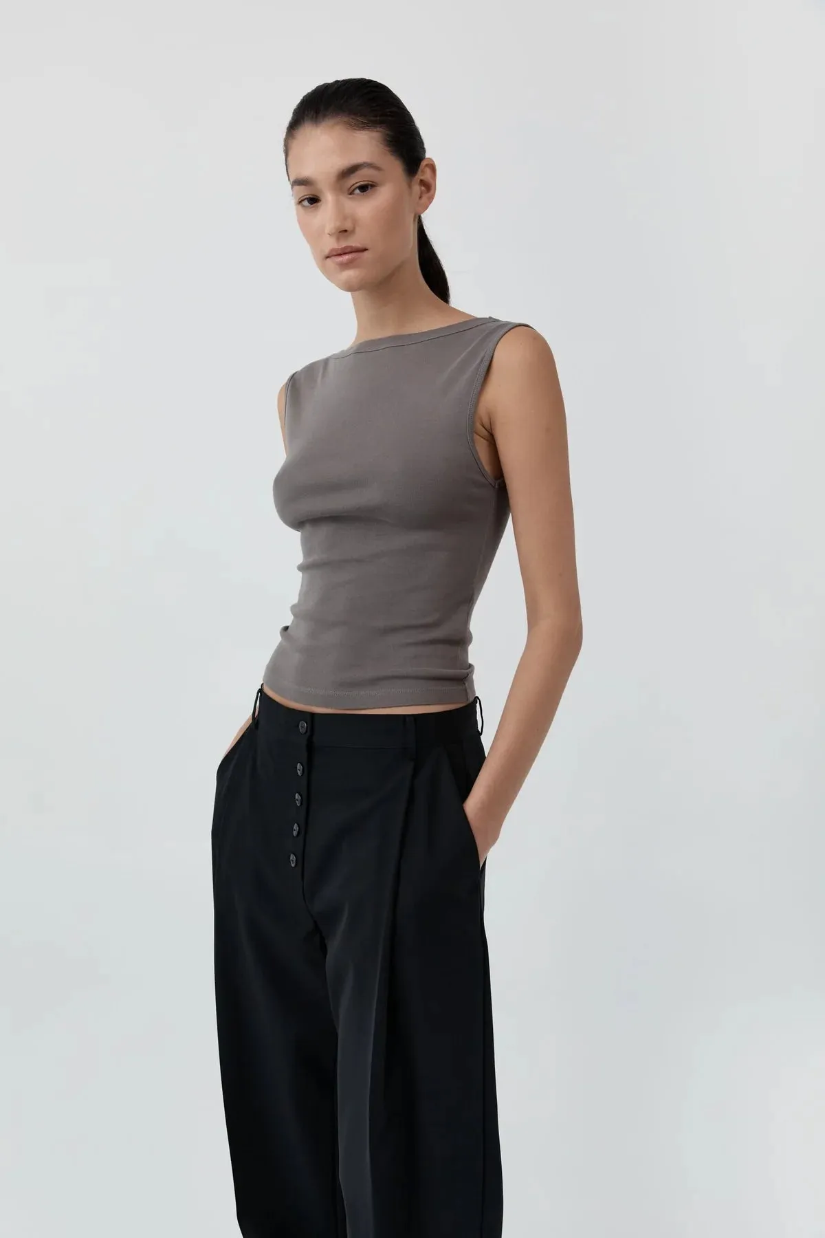 ORGANIC COTTON BALLERINA TOP - CLAY sold by Ali Golden product image thumbnail 4