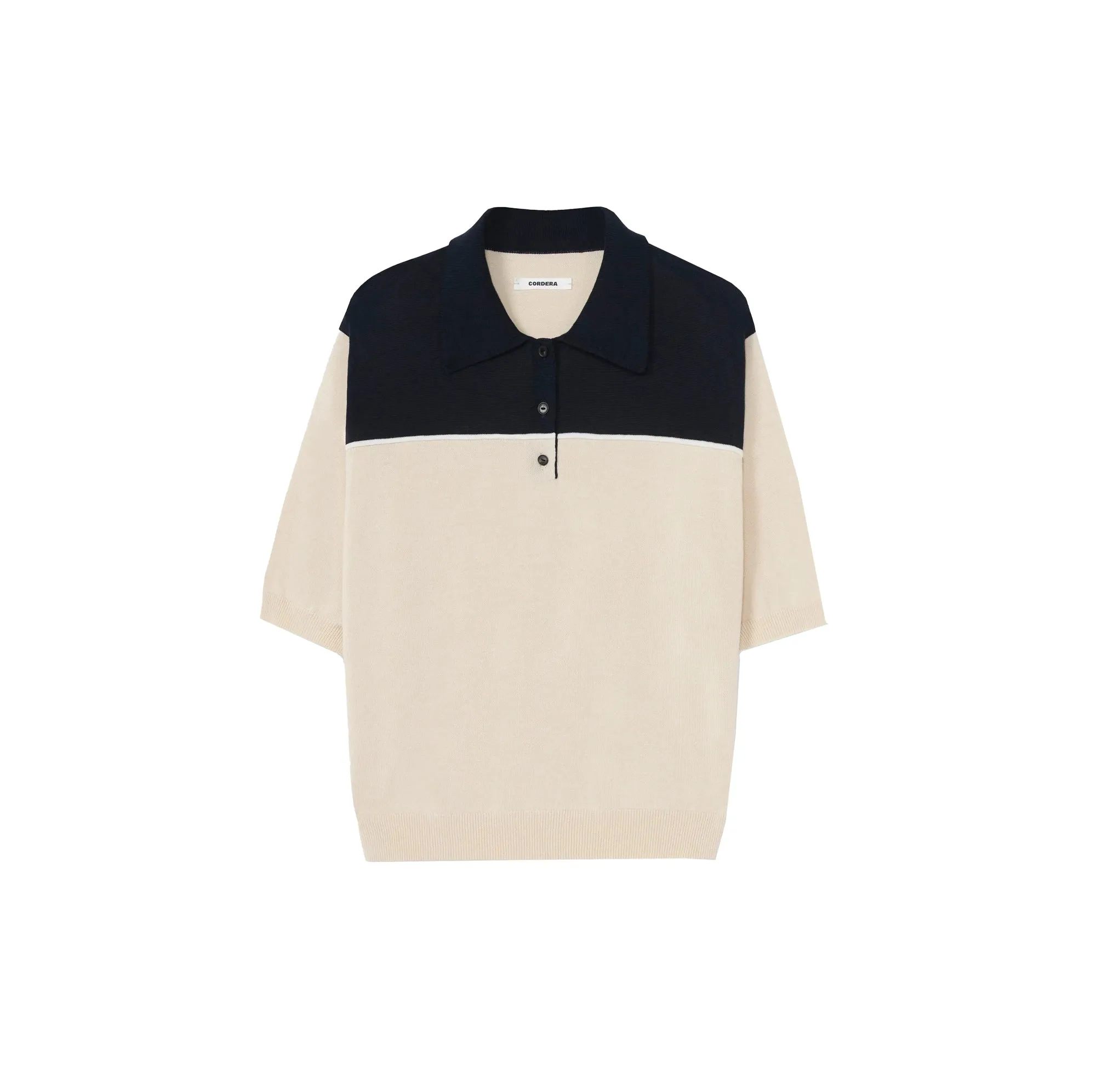 ORGANIC COTTON COLORBLOCK POLO sold by Ali Golden