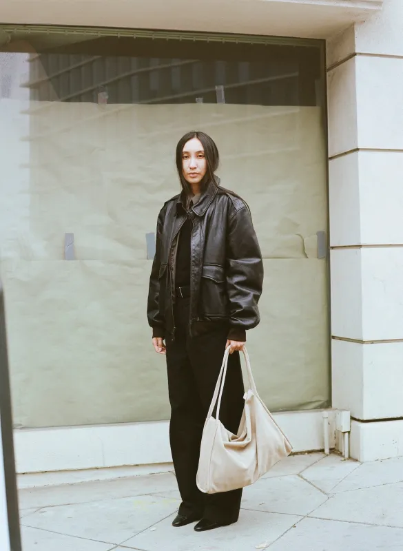 Sol in Travertine Suede FW25 made by Are Studio