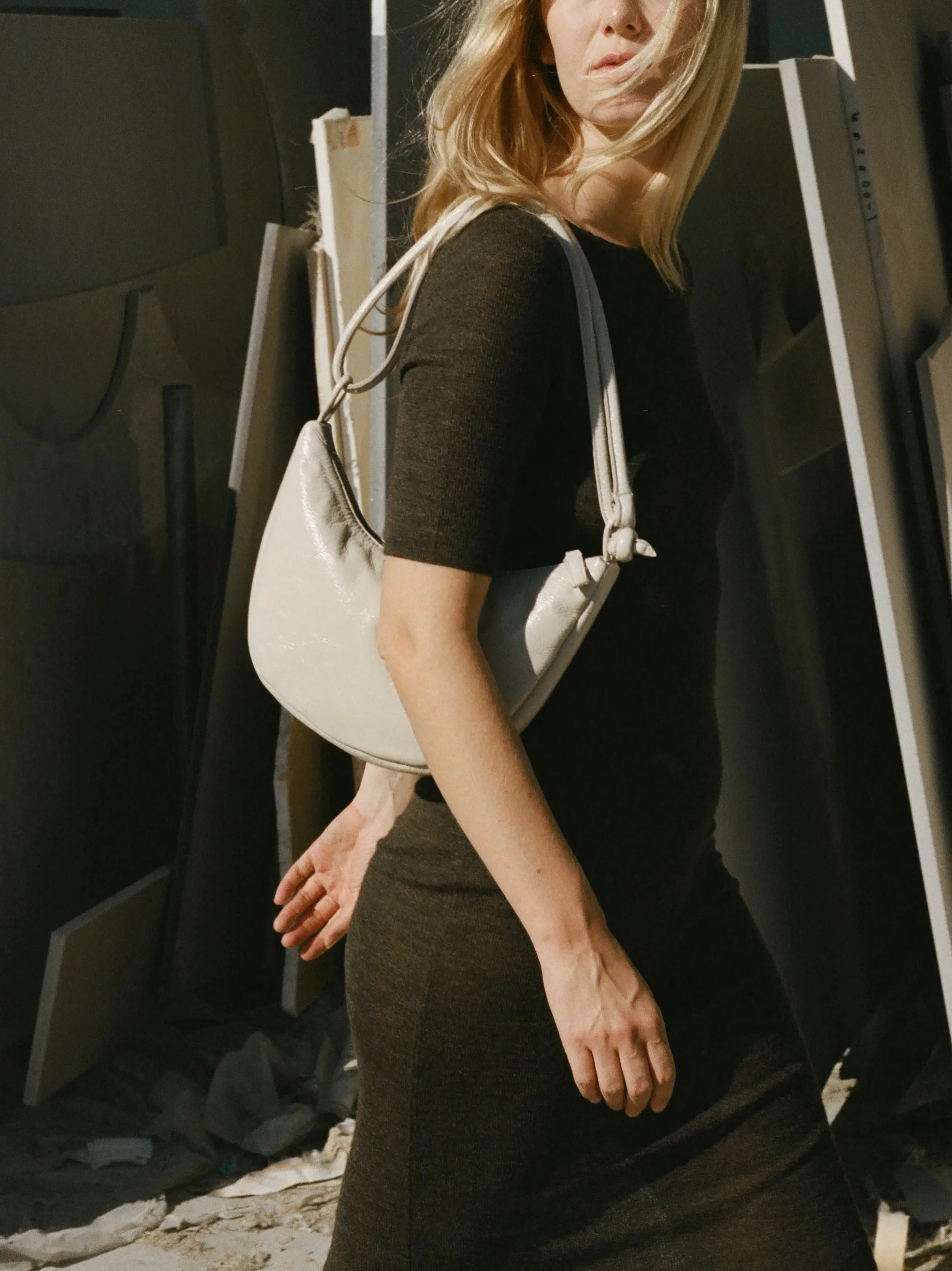 Bow in Stone Crinkle Patent / Archive Sale sold by Are Studio product image thumbnail 3