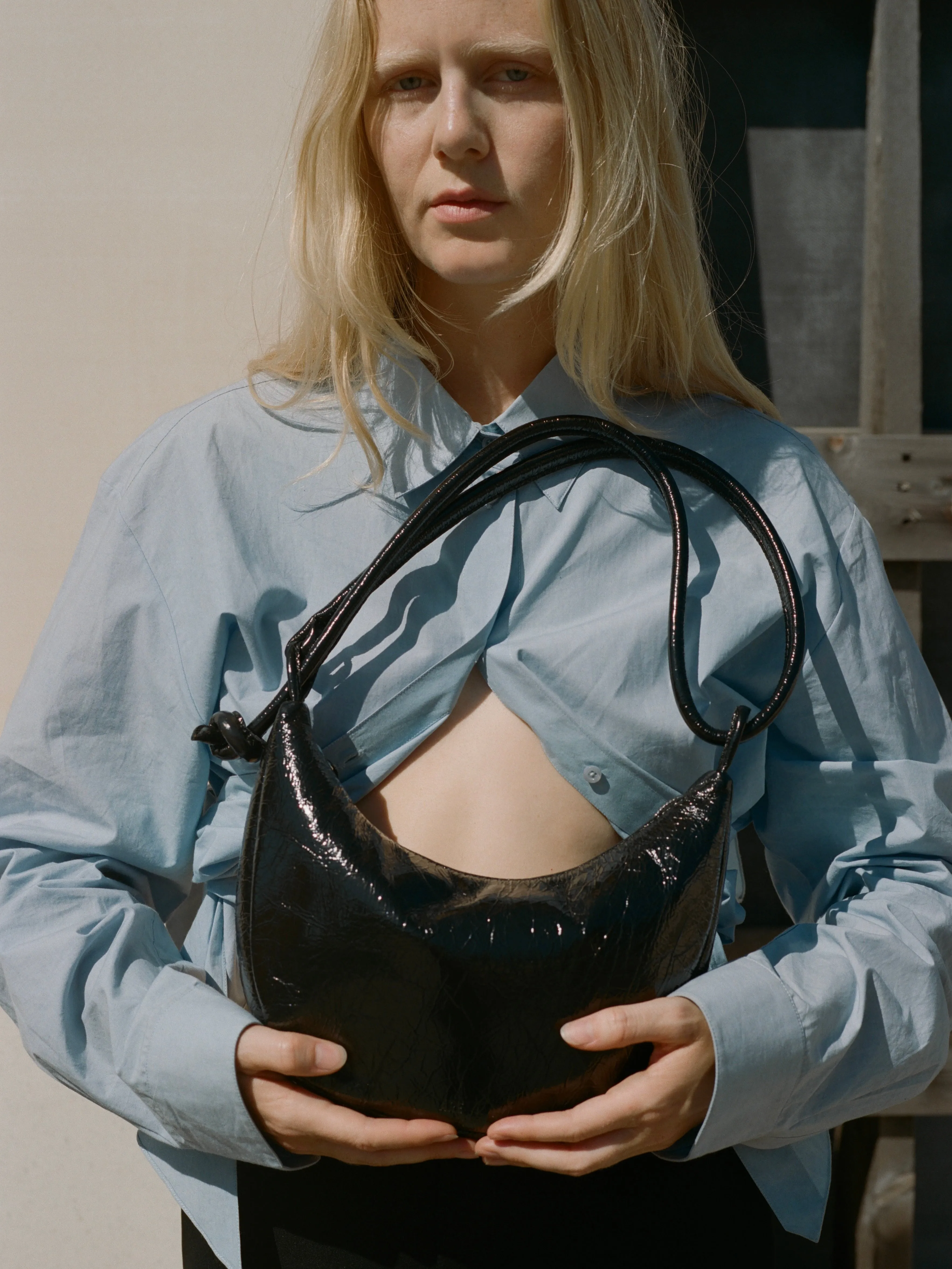 Bow in Stone Crinkle Patent / Archive Sale sold by Are Studio product image thumbnail 4