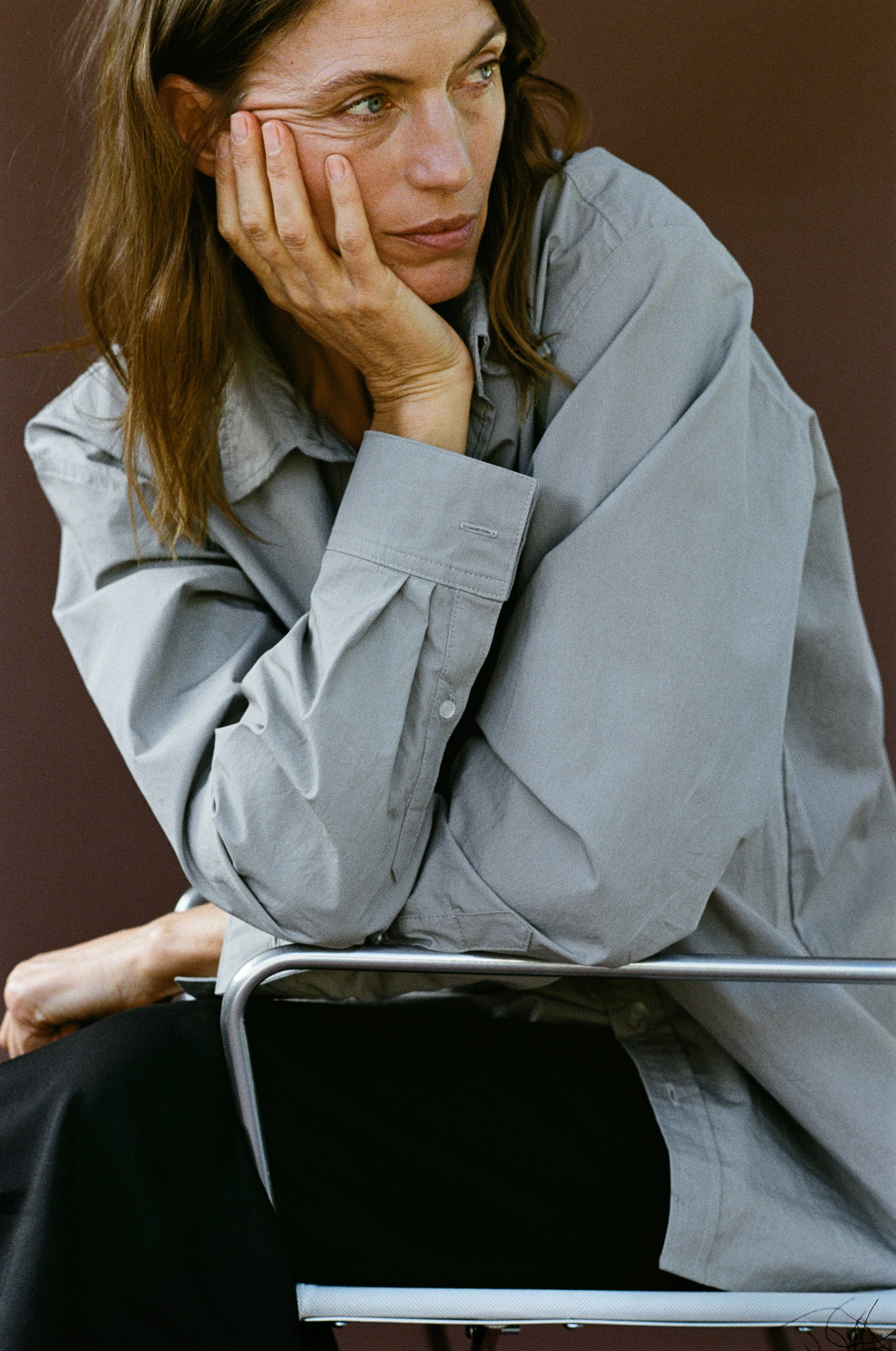 The Studio Shirt in Fog sold by Are Studio product image thumbnail 5