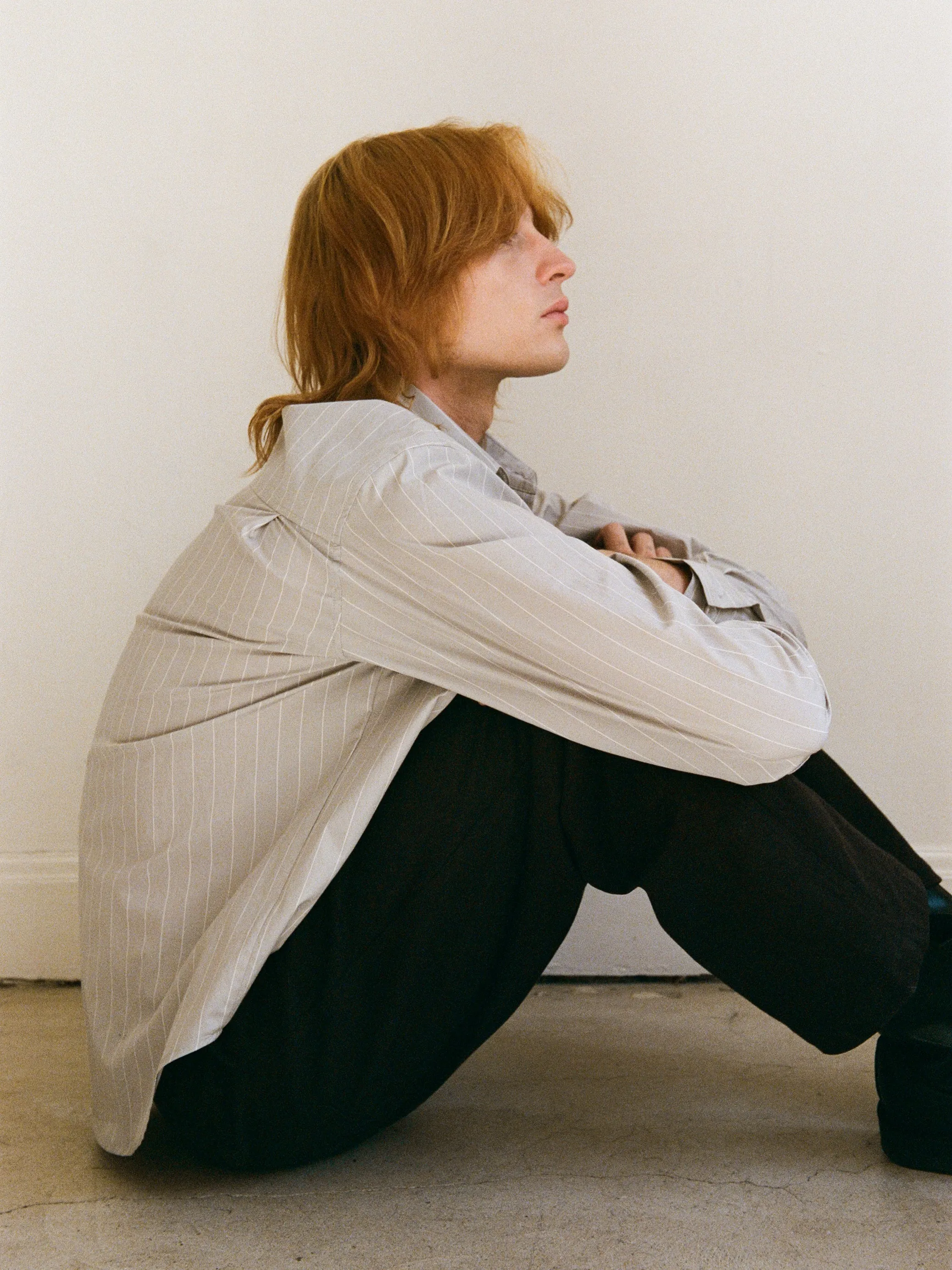 The Studio Shirt in Oyster Stripe sold by Are Studio product image thumbnail 3