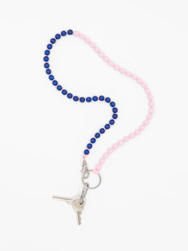 Perlen long, rose - blue - duo made by Ina.seifart