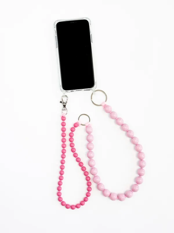 Doppelhandykette long, pastelrose-rose sold by Ina.seifart