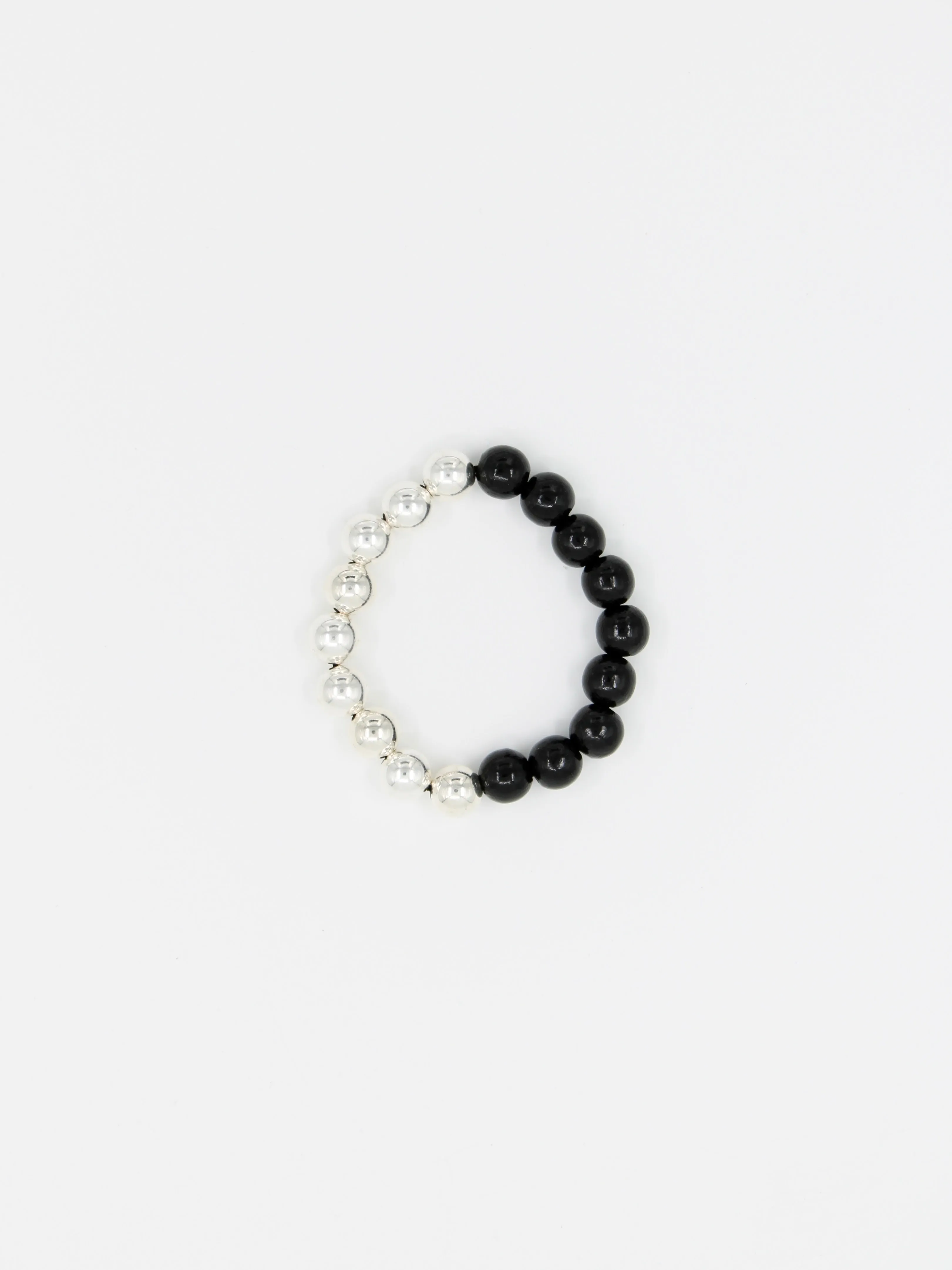 Perlen silver/wood bracelet, black sold by Ina.seifart