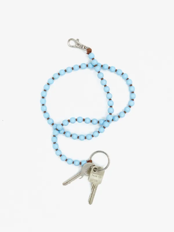 Perlen long, pastelblue-mocca made by Ina.seifart