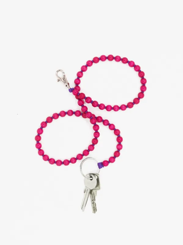 Perlen long, pink-purple made by Ina.seifart