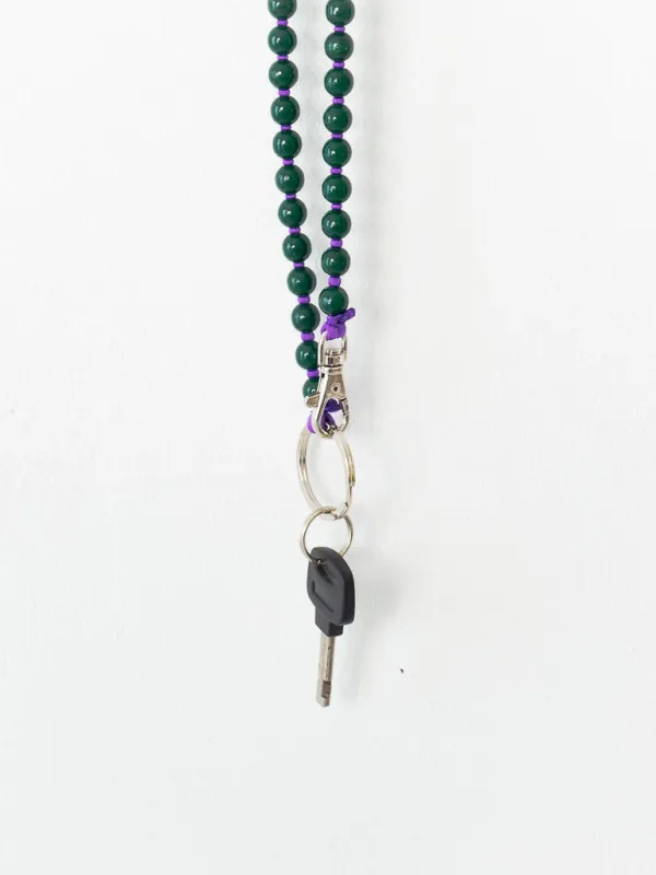 Perlen long, darkgreen-purple made by Ina.seifart