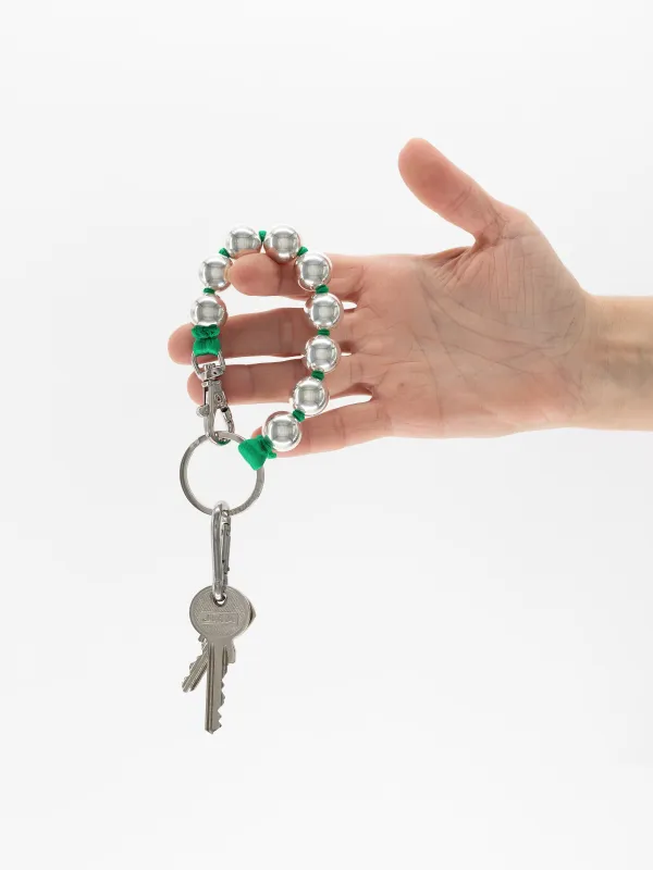 BIG Perlen short, silver - green made by Ina.seifart