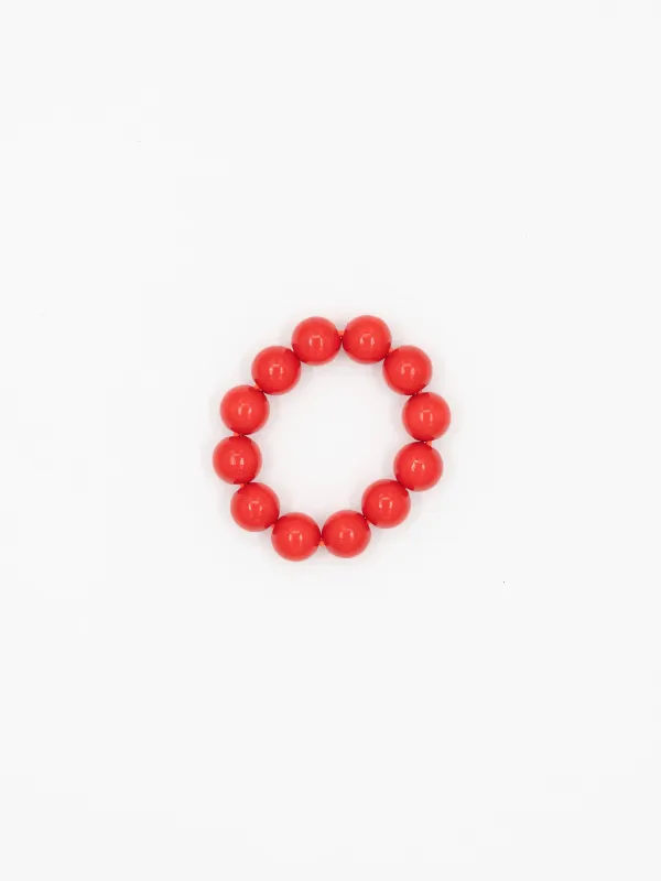 Big Perlen bracelet, red made by Ina.seifart