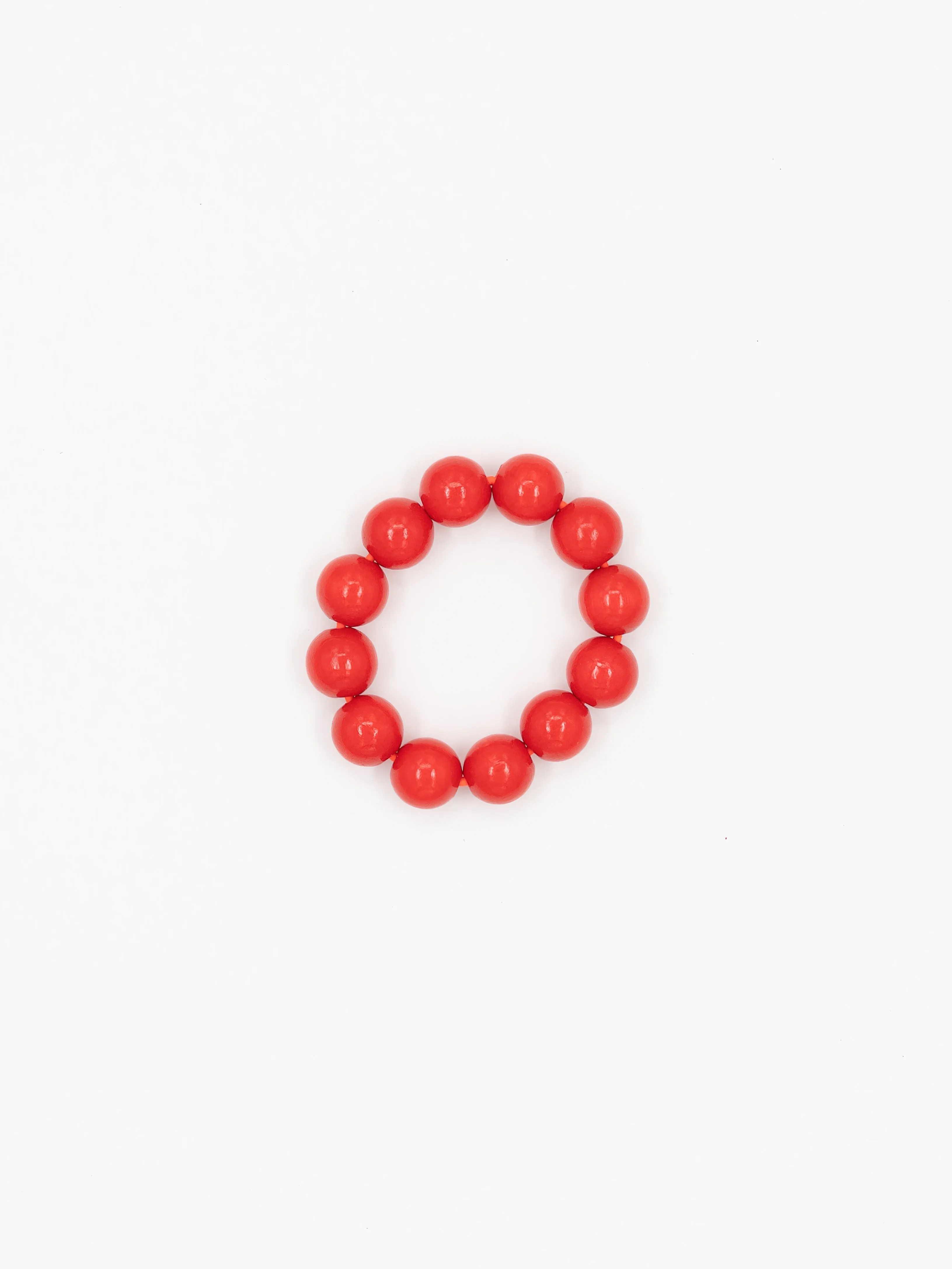 Big Perlen bracelet, red sold by Ina.seifart