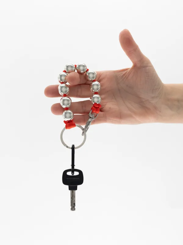 BIG Perlen short, silver-red made by Ina.seifart