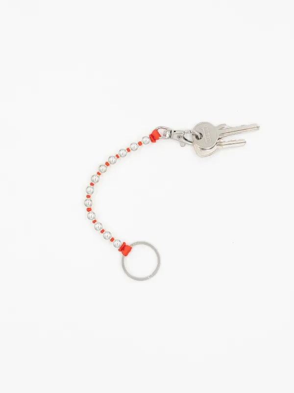 Perlen short, silver - red made by Ina.seifart