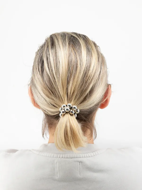 Haargummi, silver - black made by Ina.seifart