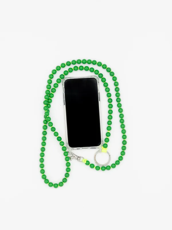 Handykette, green - neonyellow made by Ina.seifart