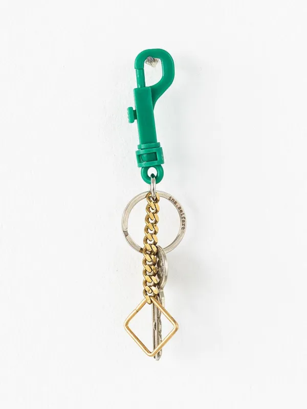 Viereckpanzerkarabiner - brass - green made by Ina.seifart