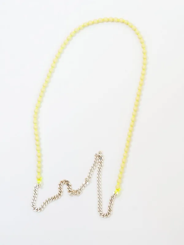 Perlenpanzerkette, pastelyellow - silver made by Ina.seifart