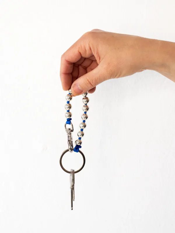 Perlen short, silver - blue made by Ina.seifart