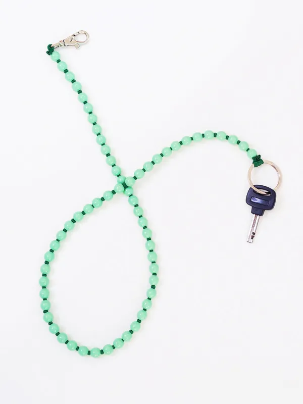 Perlen long, pastelgreen - darkgreen made by Ina.seifart