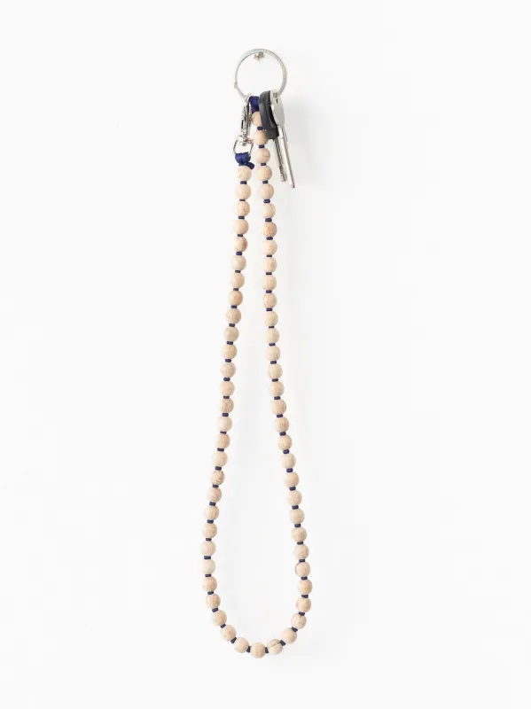 Perlen long, natural - darkblue made by Ina.seifart