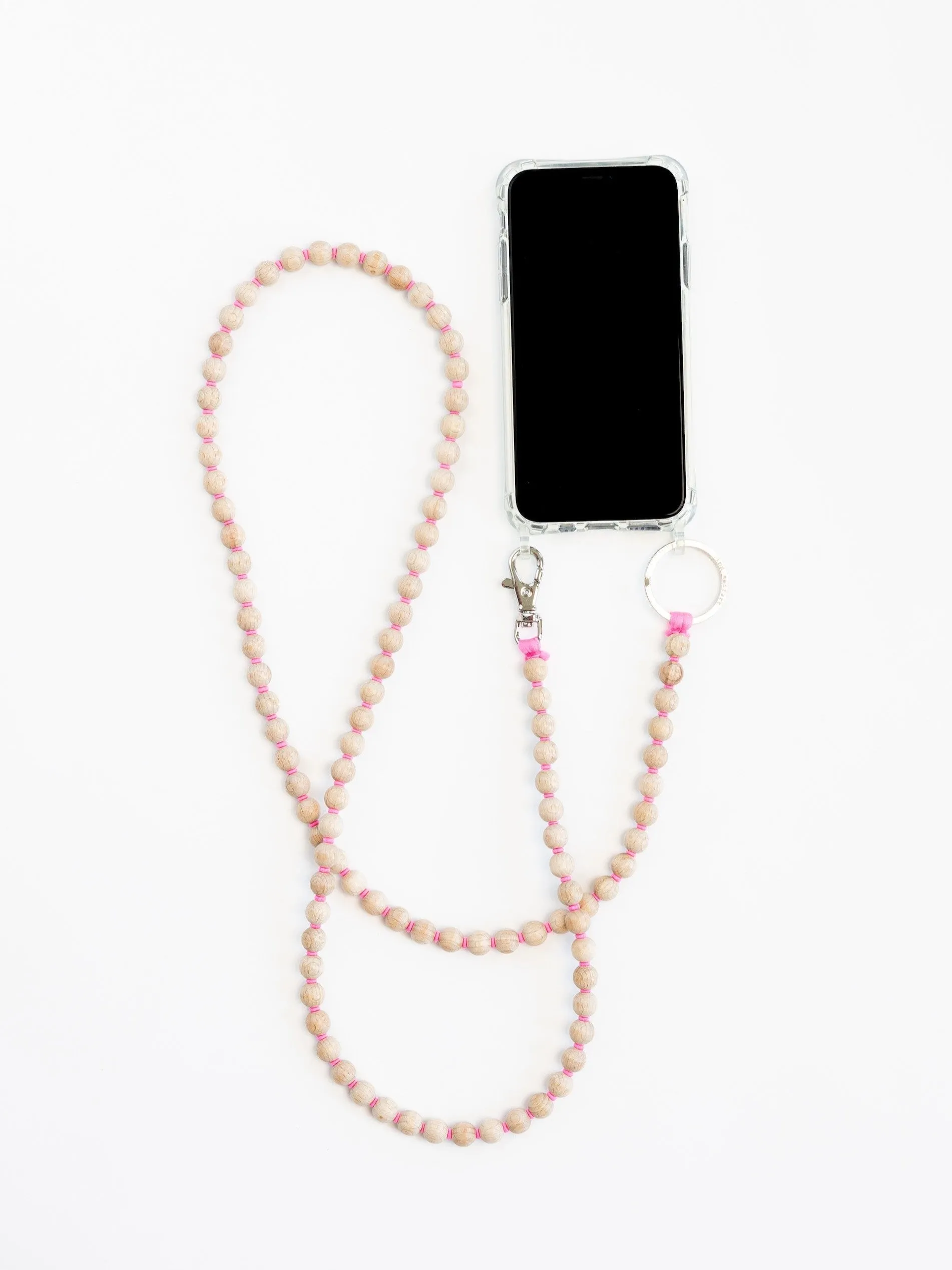 Handykette, natural - pink sold by Ina.seifart