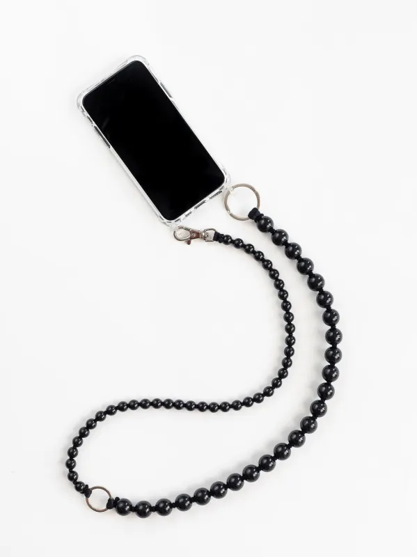 Doppelhandykette long, black - black sold by Ina.seifart