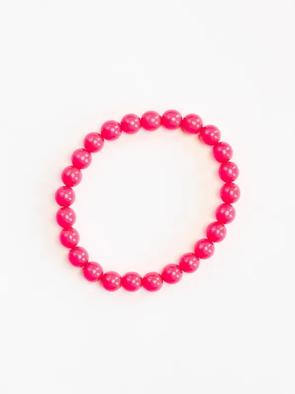 Big Perlen necklace, neonpink made by Ina.seifart
