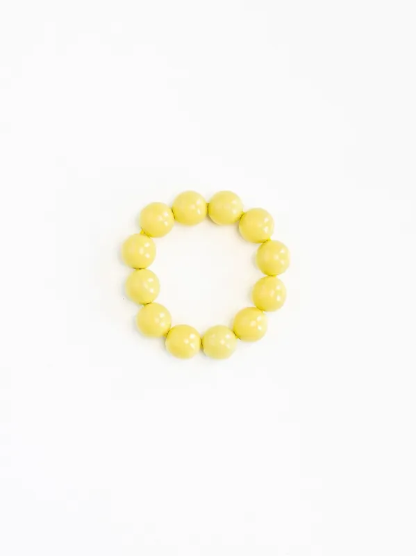 Big Perlen bracelet, pastelyellow made by Ina.seifart